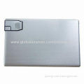 Credit Card-shaped USB Flash Drive with 32MB-64GB Capacity, OEM Orders Welcomed